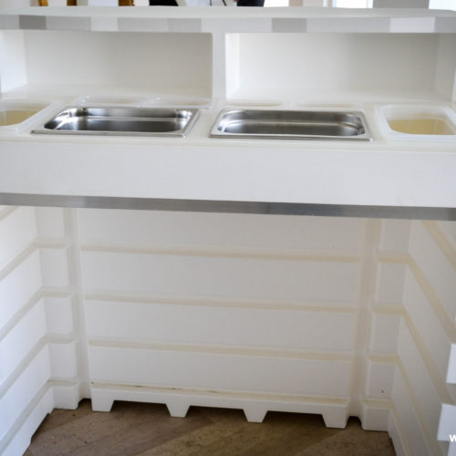 Bancone Bar componibile attrezzato usato