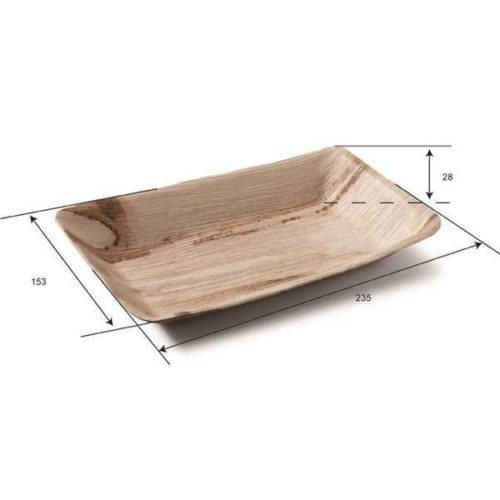 Piatti monouso in foglia di palma biodegradabili