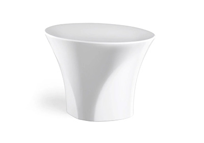 Tavolino Coffee Table Enta di Plust per esterni in polietilene bianco