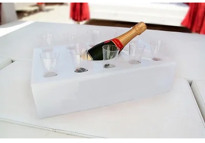 Glacette galleggiante porta bottiglia con flute