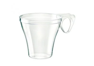 Tazzina monouso trasparente in plastica