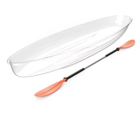 Canoa trasparente rigida in policarbonato