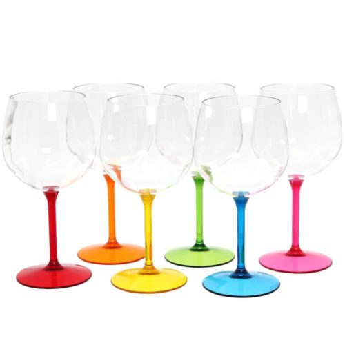 Calice ballon Gin in tritan con gambo in colori diversi