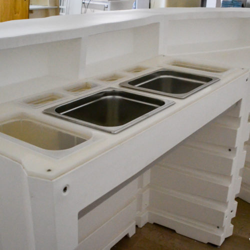 Bancone bar con cocktail station professionale Frozen di Plust