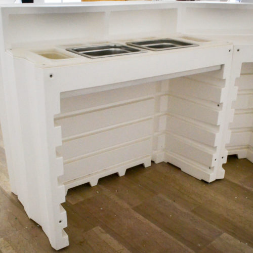 Bancone Bar Frozen con cocktail station modulare